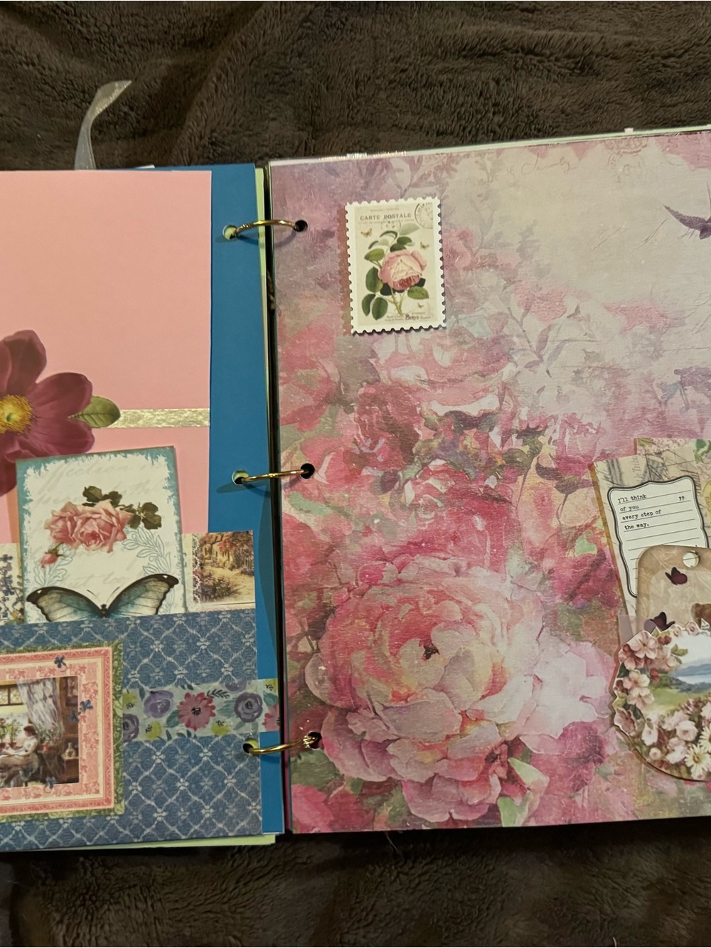 Garden Junk Journal Notebook with Floral & Butterfly Cover - Homemade - Picture 7 of 7